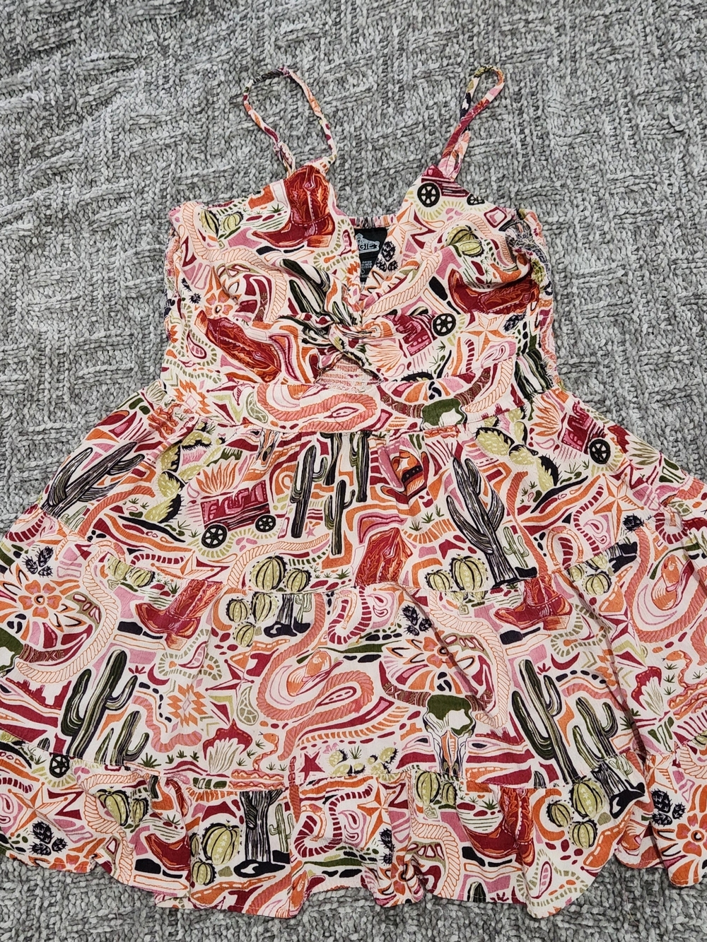 Women's Pink Multi-Print Summer Sundress